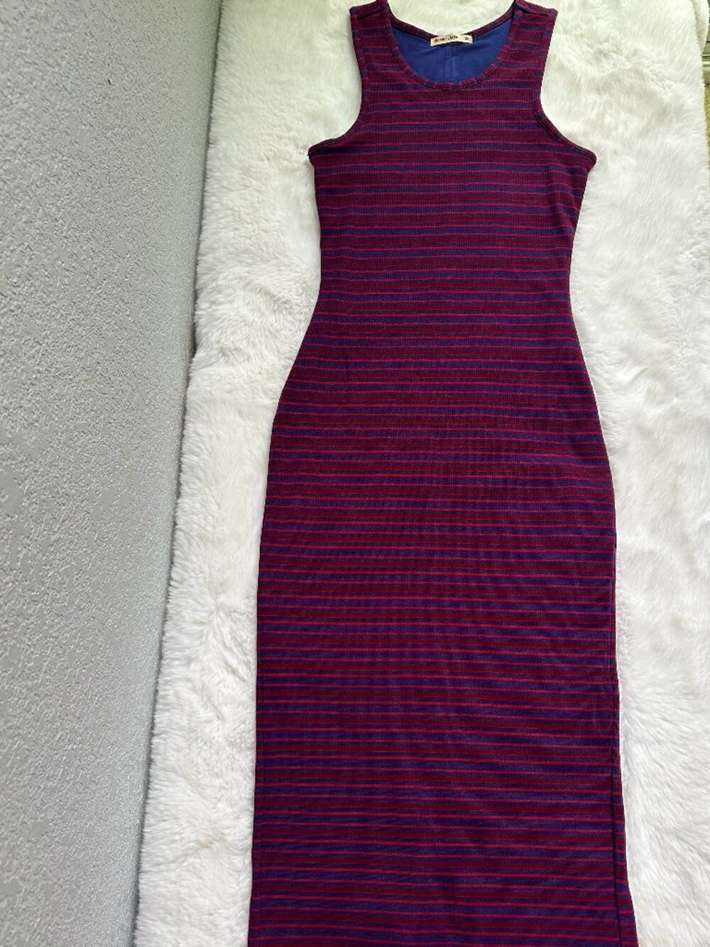 Marine Layer Women’s Red & Navy Striped Sleeveless Midi Dress – Size XS